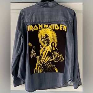 Hand Crafted Iron Maiden Button Down